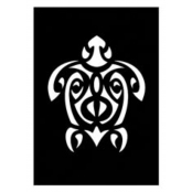 Pochoir adhésif Tortue maori 7x10 cm