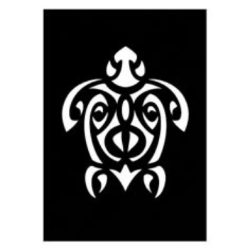 194134 - 3760131941340 - Ki-Sign - Pochoir adhésif Tortue maori 7x10 cm