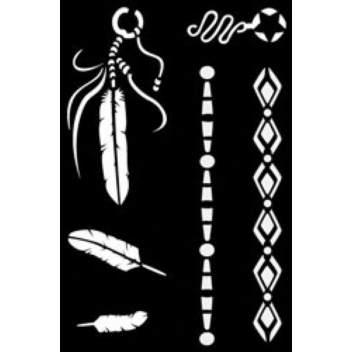 194251 - 3760131942514 - Ki-Sign - Pochoir adhésif Bijoux indiens 12x18 cm