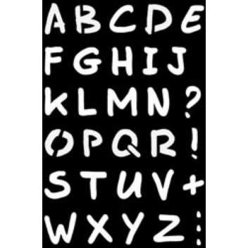 194263 - 3760131942637 - Ki-Sign - Pochoir adhésif Alphabet 12x18 cm lettre haut 20.5 mm