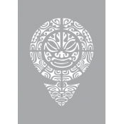 Pochoir adhésif pour tissu Mandala maori A4