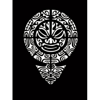 194302 - 3760131943023 - Ki-Sign - Pochoir adhésif pour tissu Mandala maori A4 - 2