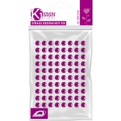 Strass thermocollant tissu Ø 4mm Violet 80 pièces