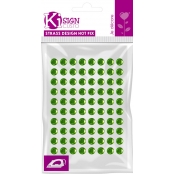 Strass thermocollant tissu Ø 4mm Vert 80 pièces