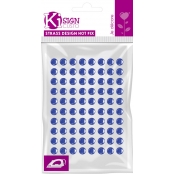 Strass thermocollant tissu Ø 4mm Bleu 80 pièces