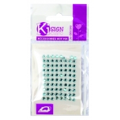 Strass thermocollant tissu Ø 4mm Bleu clair 80 pièces