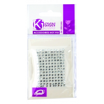 194210 - 3760131942101 - Ki-Sign - Strass thermocollant tissu Ø 3mm Cristal 140 pièces - 2
