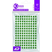 Strass thermocollant tissu Ø 3mm Vert 140 pièces