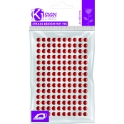 Strass thermocollant tissu Ø 3mm Rouge 140 pièces