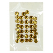 Strass thermocollant tissu Ø 6mm Or 35 pièces
