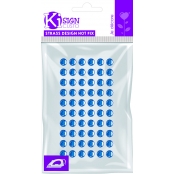 Strass thermocollant tissu Ø 5mm Bleu 60 pièces