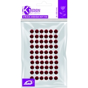 Strass thermocollant tissu Ø 5mm Rouge 60 pièces