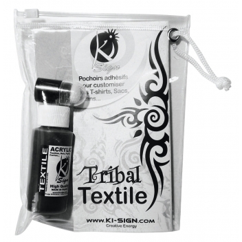 194046 - 3760131940466 - Ki-Sign - Petit kit tribal de customisation textile (pochoir encre)