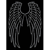 Transfert thermocollant clou & strass Aile d\'ange 18x26cm