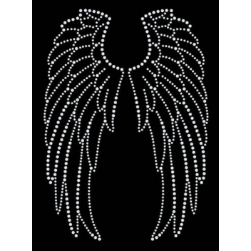 194539 - 3760131945393 - Ki-Sign - Transfert thermocollant clou & strass Aile d'ange 18x26cm