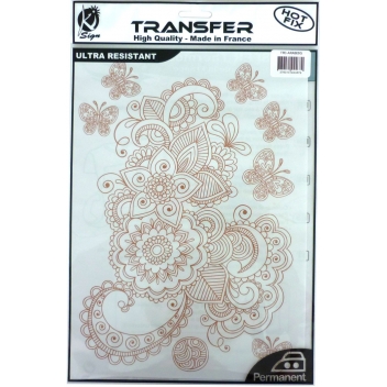 194467 - 3760131944679 - Ki-Sign - Transfert thermocollant Arabesque cuivrée A4 - France - 2