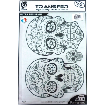 194498 - 3760131944983 - Ki-Sign - Transfert thermocollant Tête de mort noire A4 - France - 3