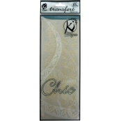 Transfert thermocollant velours Fleur blanc 10x30cm