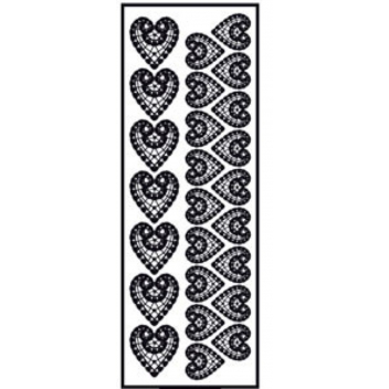194363 - 3760131943634 - Ki-Sign - Transfert thermocollant velours Coeur noir 10x30cm - 3