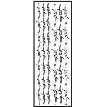 194365 - 3760131943658 - Ki-Sign - Transfert thermocollant velours Barbelés noirs 10x30cm