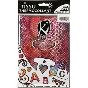 194661 - 3760131946611 - Ki-Sign - Tissu thermocollant Serpent cuivré 15x20cm - 3