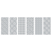 Plastique dingue cristal Motif blanc 6 pièces
