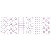 Plastique dingue cristal Motif rose 6 pièces