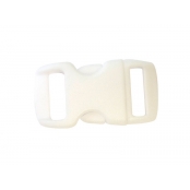 Fermoirs clips plastique (idéal Créacord) 3 x 1,5cm Blanc x10