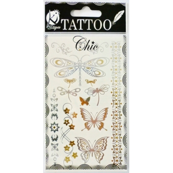 194683 - 3760131946833 - Ki-Sign - Tatouage éphémère Tatoo chic Papillon argent - 2