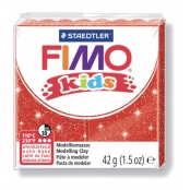 Pâte Fimo Kids 42 g Rouge pailleté 8030.212