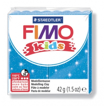 262218 - 4007817804964 - Fimo - Pâte Fimo Kids 42 g Bleu pailleté 8030.312 - 3