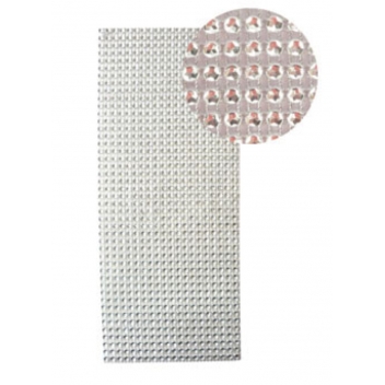 500366 - 3532435003662 - Graine créative - Plaque de strass adhésive 10 x 25 cm Argenté - 5