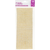 Plaque de strass adhésive 10 x 25 cm Doré