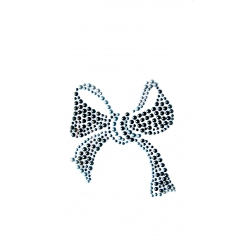 194765 - 3760131947656 - Ki-Sign - Transfert thermocollant clou & strass Noeud noir 10 cm