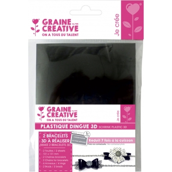 540221 - 3532435402212 - Plastique dingue - Kit Plastique Dingue 2 bracelets 3D : Noeud pap. - 3