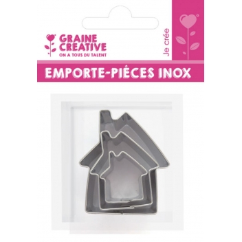 265060 - 3471052650609 - Graine créative - emporte-pièces métal Maison 3 pièces - 4
