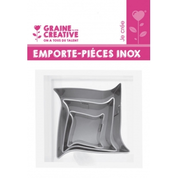 265061 - 3471052650616 - Graine créative - emporte-pièces métal Carré pas carré 3 pièces - 2