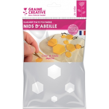 265207 - 3471052652078 - Graine créative - Gabarit pour pâte polymère A5 Nid d'abeille - France - 4
