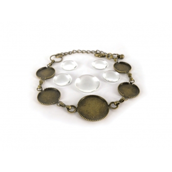268238 - 3471052682389 - Graine créative - Bracelet à décorer avec cabochon Rond Bronze