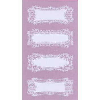 290163 - 3471052901633 - Graine créative - Sticker dentelle Rectangle 8 pièces