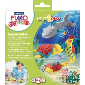 262237 - 4007817806289 - Fimo - Kit Pâte Fimo Kids Monde marin 8034.14 - 2