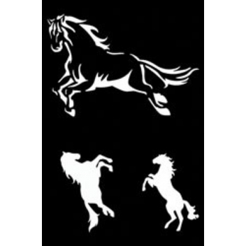 194261 - 3760131942613 - Ki-Sign - Pochoir adhésif Chevaux 12x18 cm