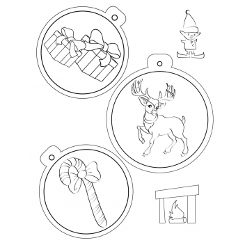 540208 - 3532435402083 - Graine créative - Kit Plastique Dingue 6 Porte-clés Boules de Noel - France - 2