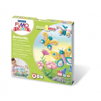 262245 - 4007817806180 - Fimo - Kit Pâte Fimo Kids Papillon 8034.10 ly - 2