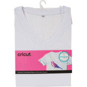 Cricut : T-Shirt Femme Blanc (M) Col V à Customiser