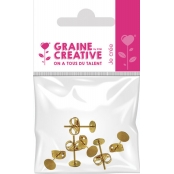 Boucles d\'oreilles clous Doré 3 paires