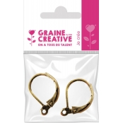 Boucles d'oreilles dormeuses Vieil or 1 paire