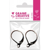 Boucles d'oreilles dormeuses Vieil argent 1 paire