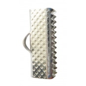 Embout fermoir pour ruban et miyuki 16mm Argenté x10