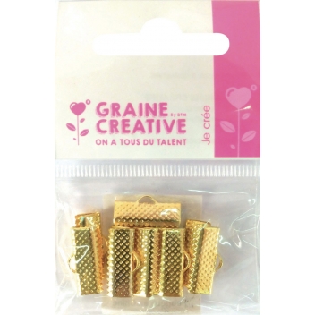 268201 - 3471052682013 - Graine créative - Embout fermoir pour ruban et miyuki 16mm Doré x10